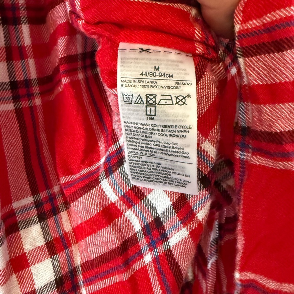 Banana Republic Red Plaid Shirt - Picture 3 of 6
